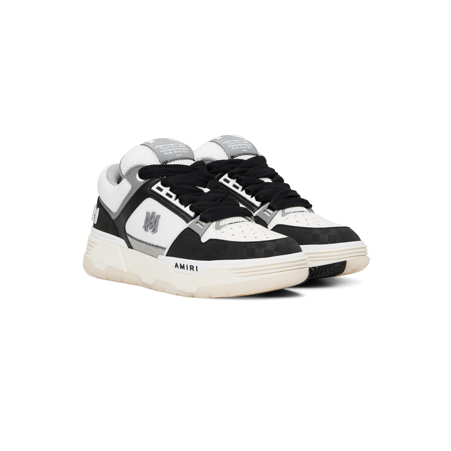 Amiri MA-1 White Black Quad Monogram Debossed