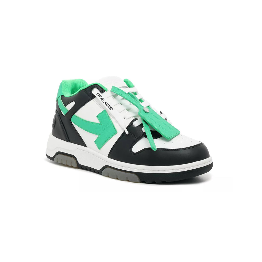 OFF-WHITE Out Of Office "OOO" Low Tops Black/Green