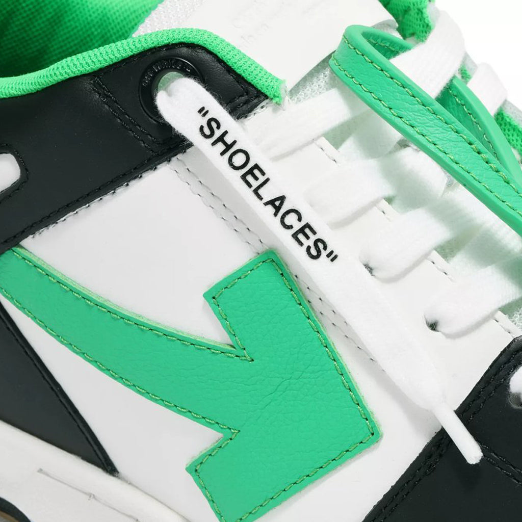 OFF-WHITE Out Of Office "OOO" Low Tops Black/Green